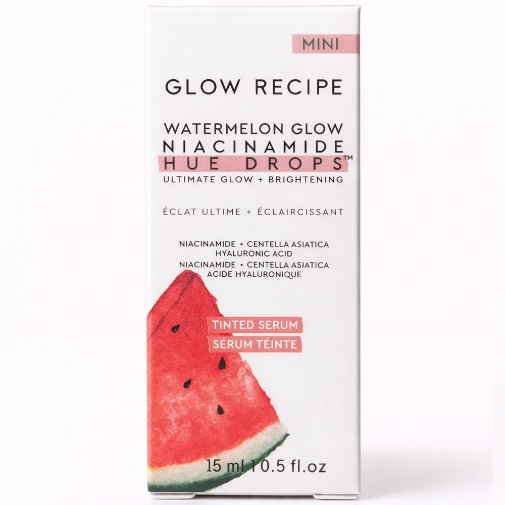 Glow Recipe 
Watermelon Glow Niacinamide Hue Drops Serum mini in Sun Glow nib